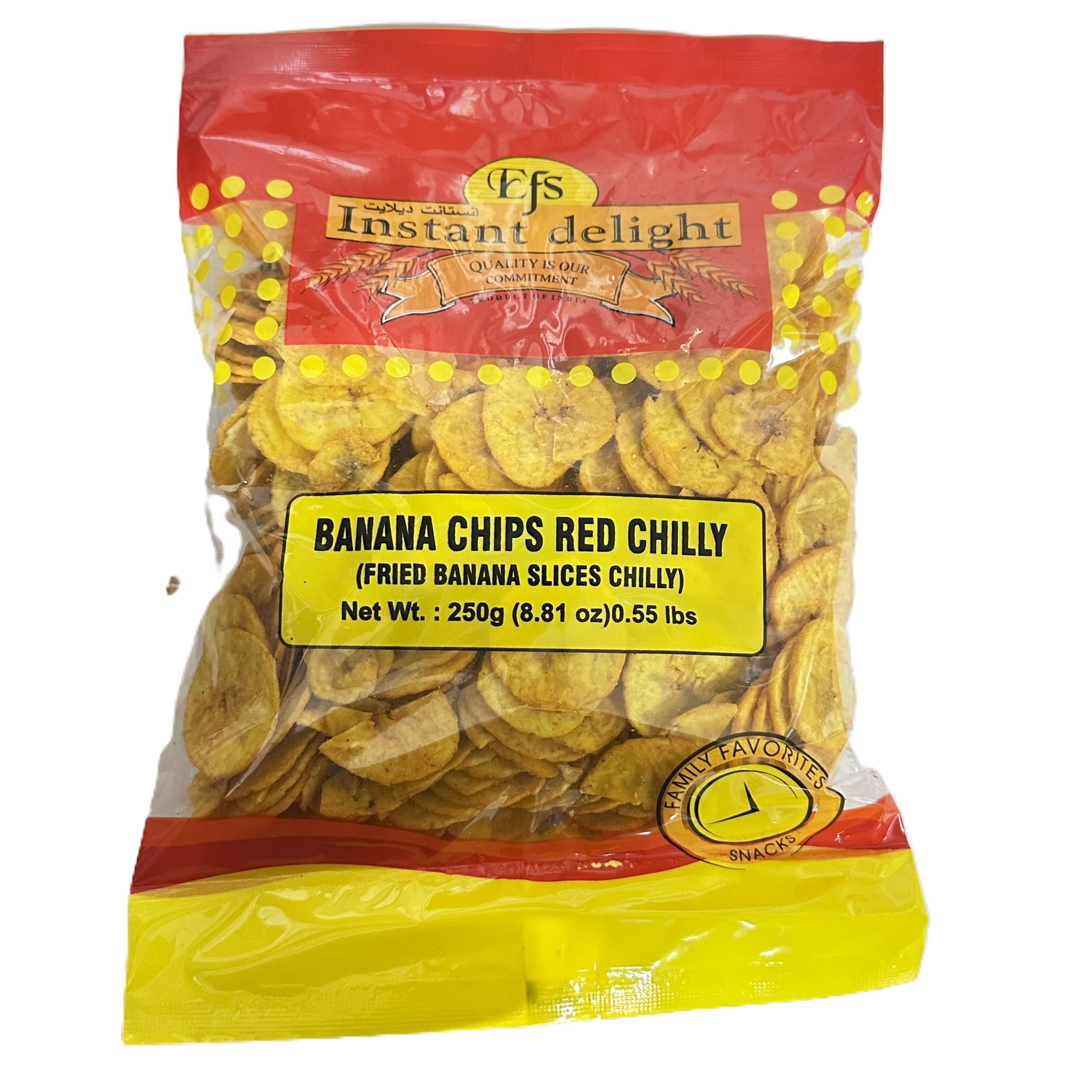 INSTANT DELIGHT BANANA CHIPS RED CHILLY 250GM