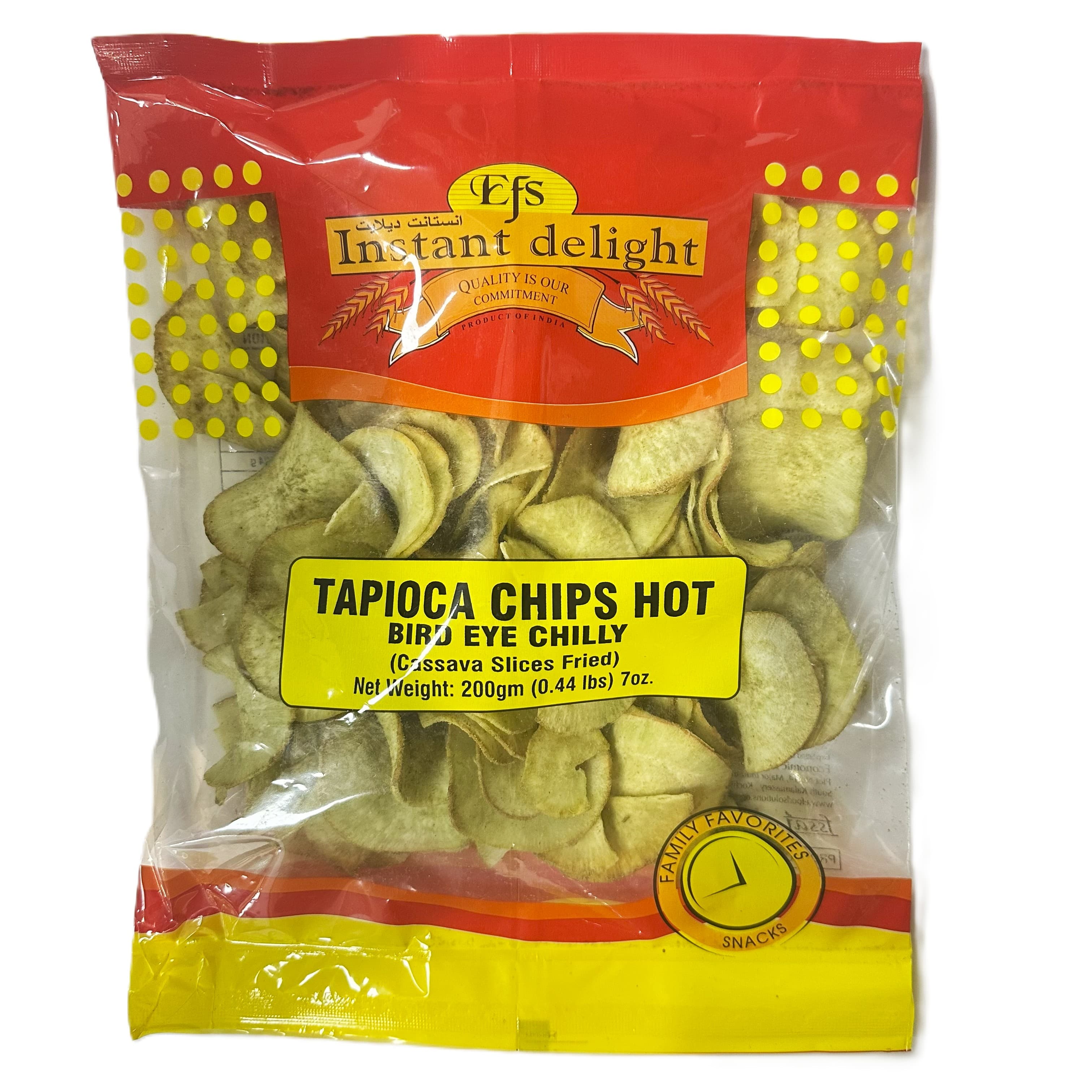 INSTANT DELIGHT TAPIOCA CHIPS HOT 200GM