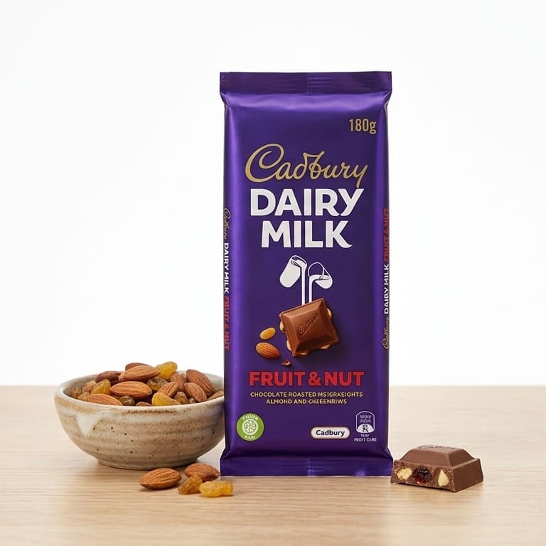 CADBURY DAIR MILK FRUIT & NUT 180GM