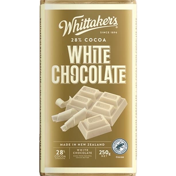 WHITTAKERS WHITE CHOCOLATE 250GM