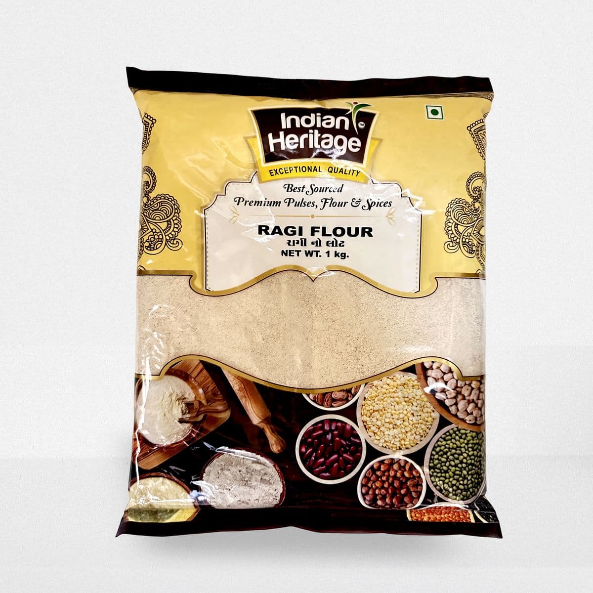 Indian Ragi Powder INDIAN HERITAGE RAGI FLOUR 1KG | Medusa Store