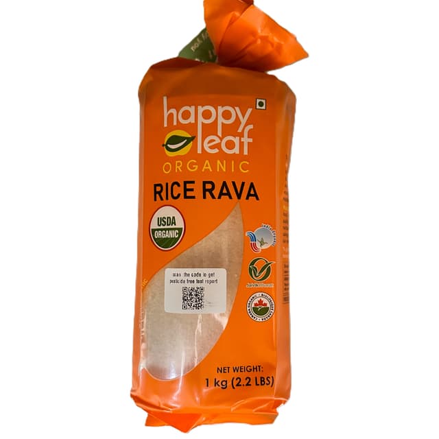 Happy Org Rice Rava HAPPY LEAF RICE RAVA 1KG | Medusa Store